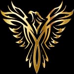Clipart of Phoenix in black and gold